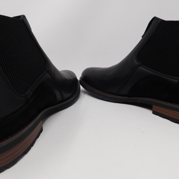 Stacy Adams Men\'s Oskar Plain Toe buckle Chelsea Leather Boots Black Size 10 M main image 4